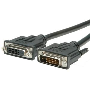 VALUE DVI verlengkabel, DVI M-F, (24+1) dual link, 5 m