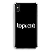 Topvent Zwart: iPhone XS Transparant Hoesje - thumbnail