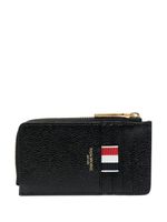 Thom Browne pebbled-leather half-zip wallet - Noir