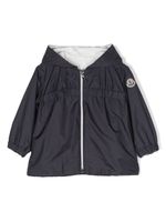 Moncler Enfant veste à patch logo - Bleu