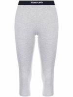 TOM FORD legging court à taille à logo - Gris