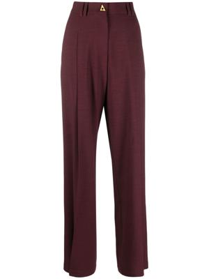 AERON Wellen broek met wijde pijpen - Rood