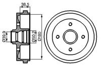 Remtrommel BOSCH, Inbouwplaats: Achteras, u.a. für Audi, VW, Seat