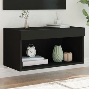 Tv-meubel met LED-verlichting 60x30x30 cm zwart