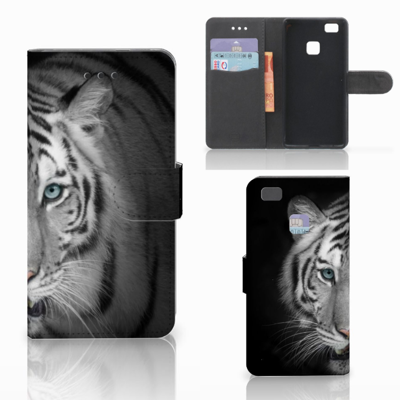 Huawei P9 Lite Telefoonhoesje met Pasjes Tijger Huawei P9 Lite Telefoonhoesje met Pasjes Tijger