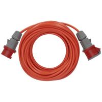 Brennenstuhl BREMAXX CEE Verlengkabel IP44 (25 m kabel, AT-N07V3V3-F 5G1,5, met CEE-stekker en koppeling, voor buiten, inzetbaar tot -35 °C, Made in Germany) rood
