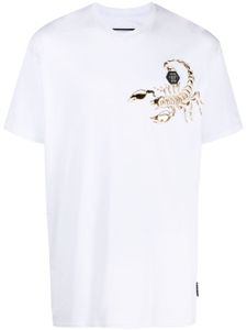 Philipp Plein t-shirt SS Scorpion à col rond - Blanc