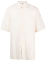 Jil Sander chemise en coton à effet de transparence - Tons neutres - thumbnail