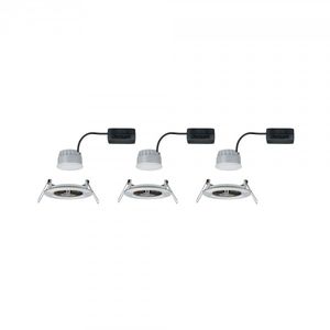 Paulmann Nova Inbouwlamp voor badkamer Set van 3 stuks LED LED 18 W IP44 IJzer (geborsteld)