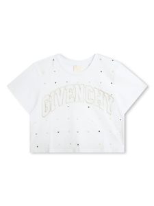 Givenchy Kids t-shirt en coton à logo brodé - Blanc