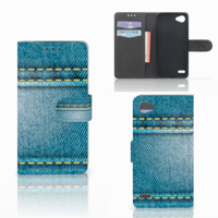 LG Q6 | LG Q6 Plus Wallet Case met Pasjes Jeans