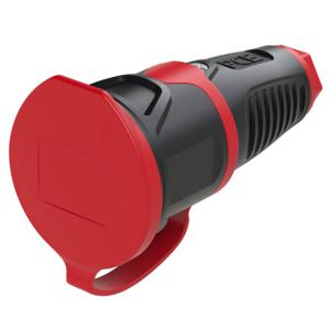 PCE 2521-sr Koppeling met randaarde Massief rubber, Thermoplast 250 V Zwart, Rood IP54