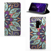 Samsung Galaxy S9 Plus Smart Cover Purple Flower - thumbnail