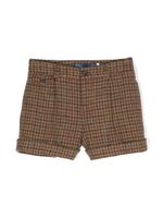 Ralph Lauren Kids short en laine à imprimé pied-de-poule - Marron