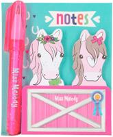 Miss Melody notitieboekje 8,5 cm papier mintgroen 3 delig