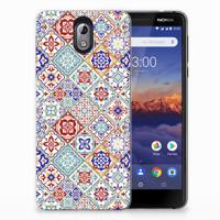 Nokia 3.1 (2018) TPU Siliconen Hoesje Tiles Color