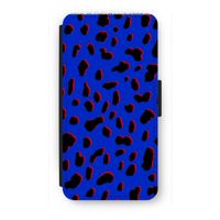 Blue Leopard: iPhone 8 Plus Flip Hoesje - thumbnail