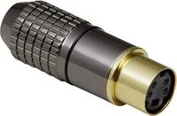 BKL Electronic 204023 0204023 Miniatuur DIN-ronde connector, bus, recht aantal polen (num): 4 zwart 1st