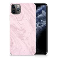 Apple iPhone 11 Pro Max TPU Siliconen Hoesje Marble Pink - Origineel Cadeau Vriendin