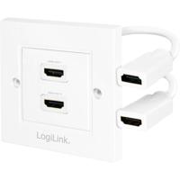 LogiLink AH0015 HDMI Adapter [1x HDMI-bus - 2x HDMI-bus] Wit - thumbnail