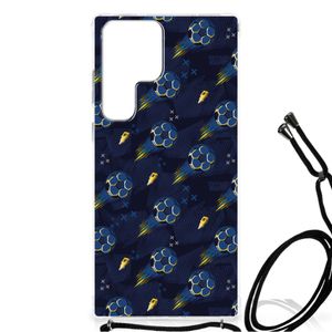 Doorzichtige Silicone Hoesje voor Samsung Galaxy S23 Ultra Voetbal