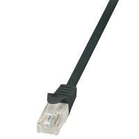 LogiLink CP1013U RJ45 Netwerkkabel, patchkabel CAT 5e U/UTP 0.25 m Zwart Snagless 1 stuk(s)