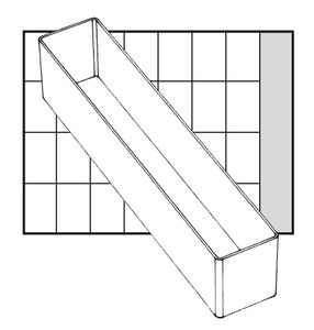 raaco Insert 55 A9-4 Doos voor kleine onderdelen Polypropyleen (PP) Transparant