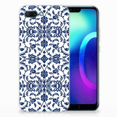 Huawei Honor 10 TPU Case Flower Blue