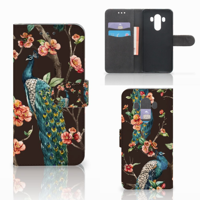 Huawei Mate 10 Pro Telefoonhoesje met Pasjes Pauw met Bloemen