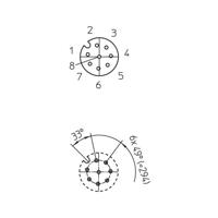 Lutronic 1230 Sensor/actuator inbouwconnector M12 Aantal polen: 8 Bus, inbouw 1 stuk(s)