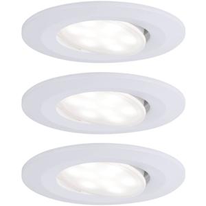 Paulmann Calla LED-inbouwlamp voor badkamer Set van 3 stuks 18 W IP65 Wit (mat)