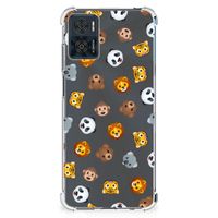 Doorzichtige Silicone Hoesje voor Motorola Moto E22 | E22i Dieren Emojis