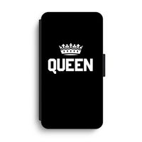 Queen zwart: iPhone XS Max Flip Hoesje - thumbnail