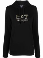 Ea7 Emporio Armani hoodie à logo imprimé - Noir