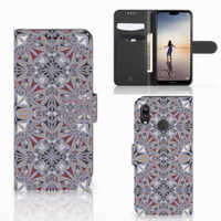 Huawei P20 Lite Bookcase Flower Tiles