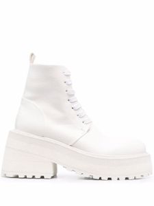 Marsèll bottines en cuir à plateforme - Blanc