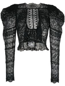 Ulla Johnson blouse Eloise en dentelle - Noir