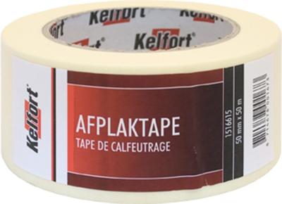 Afplaktape Crêpe papier 50mm x 50 meter