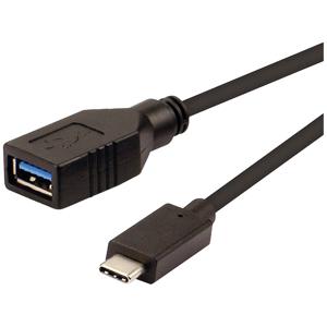 ROLINE 11029030 USB-kabel USB 3.2 Gen 2 (3.1 Gen 2) 0,15 m USB C USB A Zwart