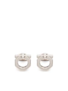 Ferragamo boutons de manchette à logo gravé - Argent