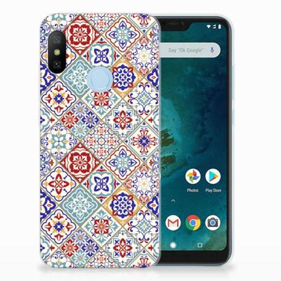Xiaomi Mi A2 Lite TPU Siliconen Hoesje Tiles Color Xiaomi Mi A2 Lite TPU Siliconen Hoesje Tiles Color