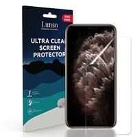 Lunso - Duo Pack (2 stuks) Beschermfolie - Full Cover Screen Protector - Geschikt voor iPhone 11 Pro Max