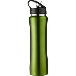 Lichtgroene RVS bidon/drinkfles 500 ml