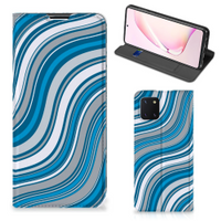 Samsung Galaxy Note 10 Lite Hoesje met Magneet Waves Blue - thumbnail