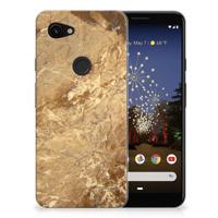 Google Pixel 3A TPU Siliconen Hoesje Marmer Creme