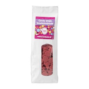 Tasty Me candy drops/smeltchocolade - roze - 330 g