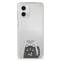 Motorola Moto G73 Telefoonhoesje met Naam Cat Good Day