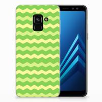 Samsung Galaxy A8 (2018) TPU bumper Waves Green