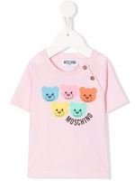 Moschino Kids t-shirt à imprimé Teddy Bear - Rose