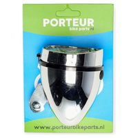 Porteur Koplamp Porteur retro chroom batterij - thumbnail